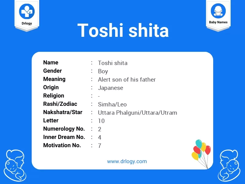 Toshi Shita Name Meaning